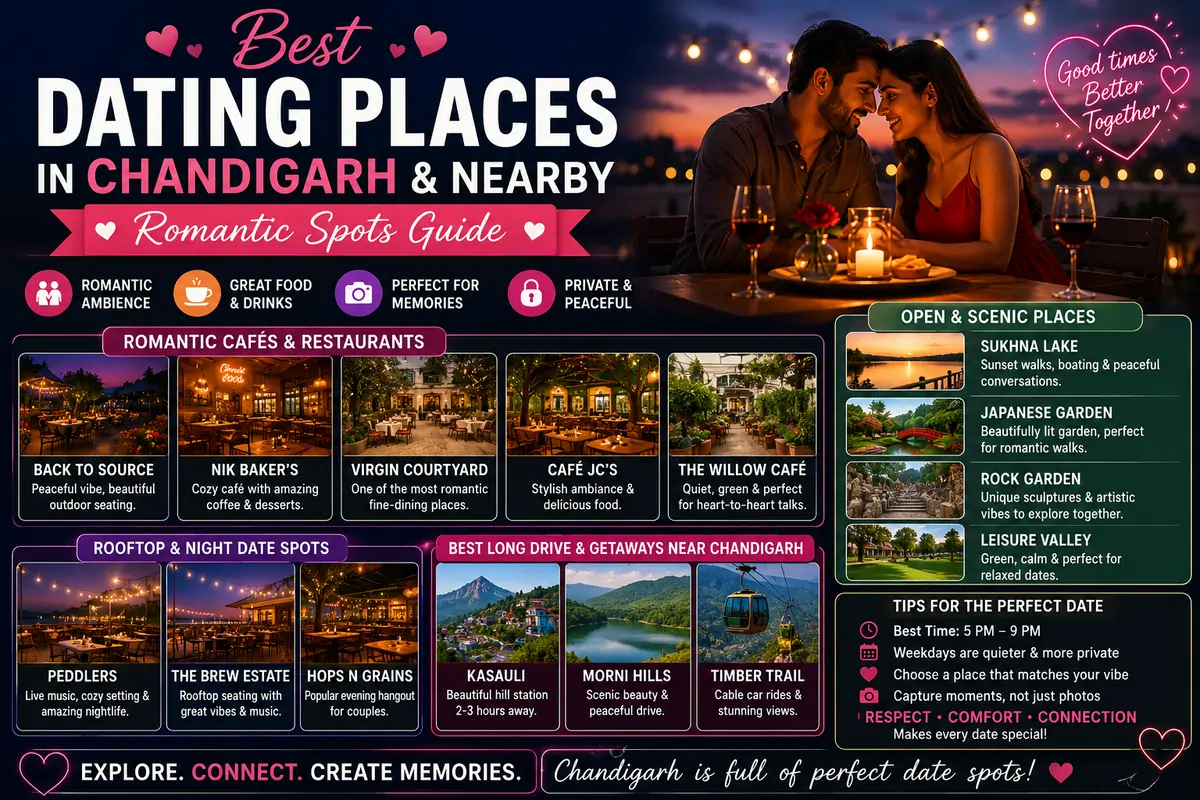 Best Dating Places in Chandigarh & Nearby Romantic Spots Guide