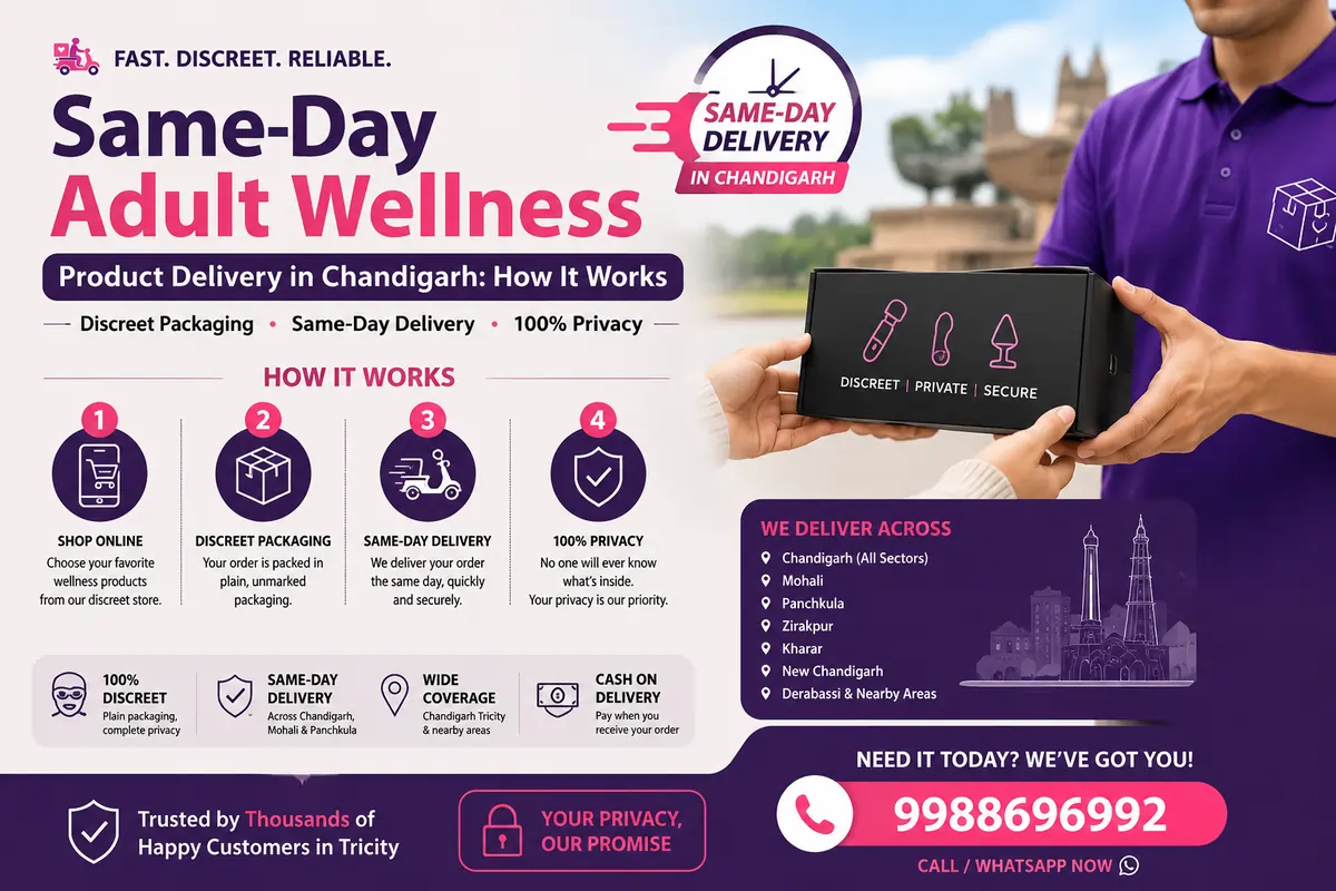 same-day adult wellness product delivery in Chandigarh