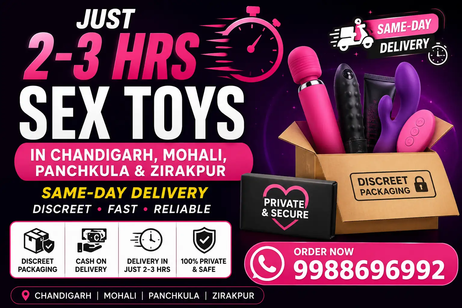 Buy Sex Toys & Adult Products in Chandigarh | Same-Day Delivery in 2–3 Hours, COD & Open Box