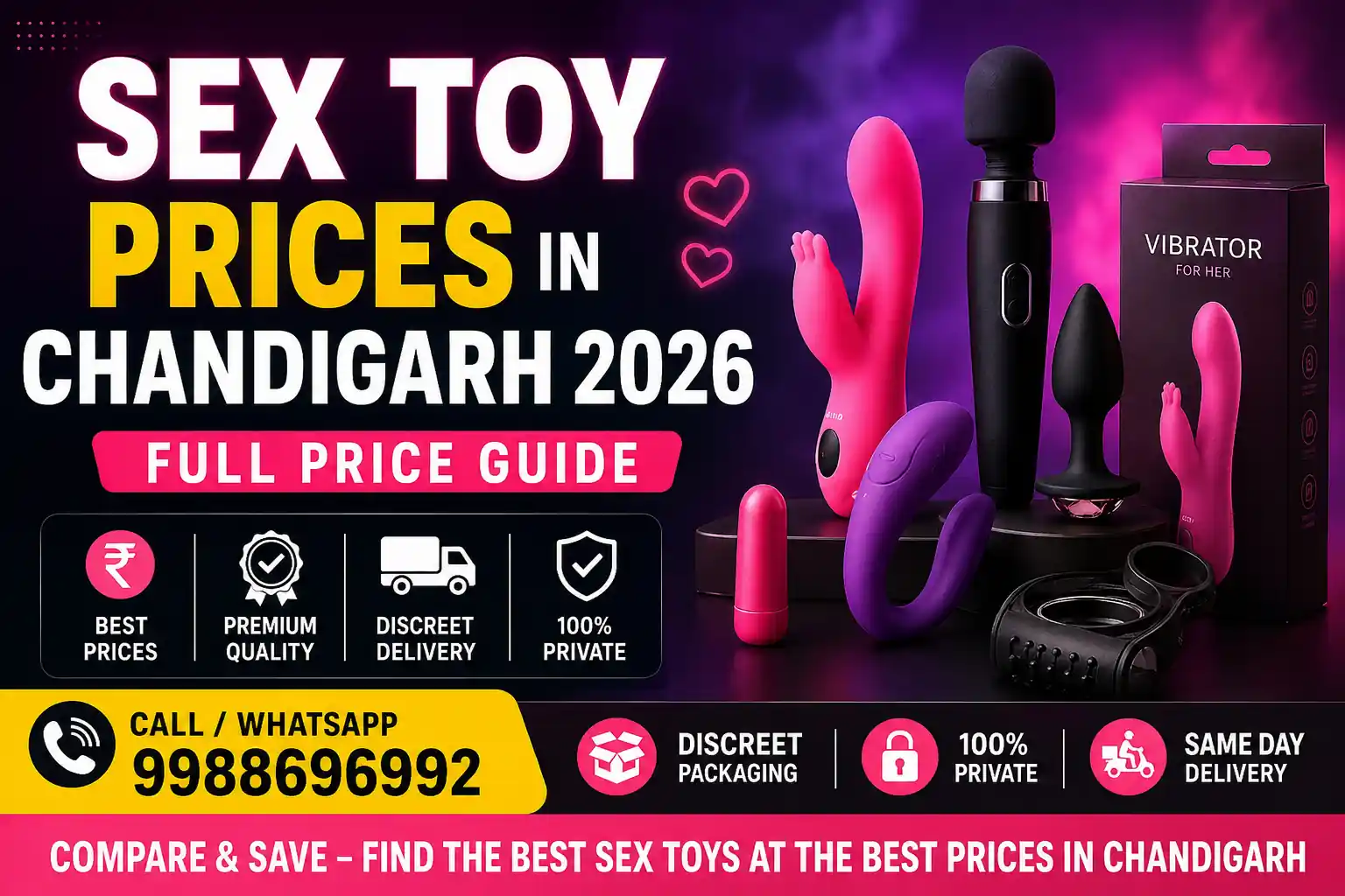 Sex Toy Prices in Chandigarh 2026 | Full Price Guide