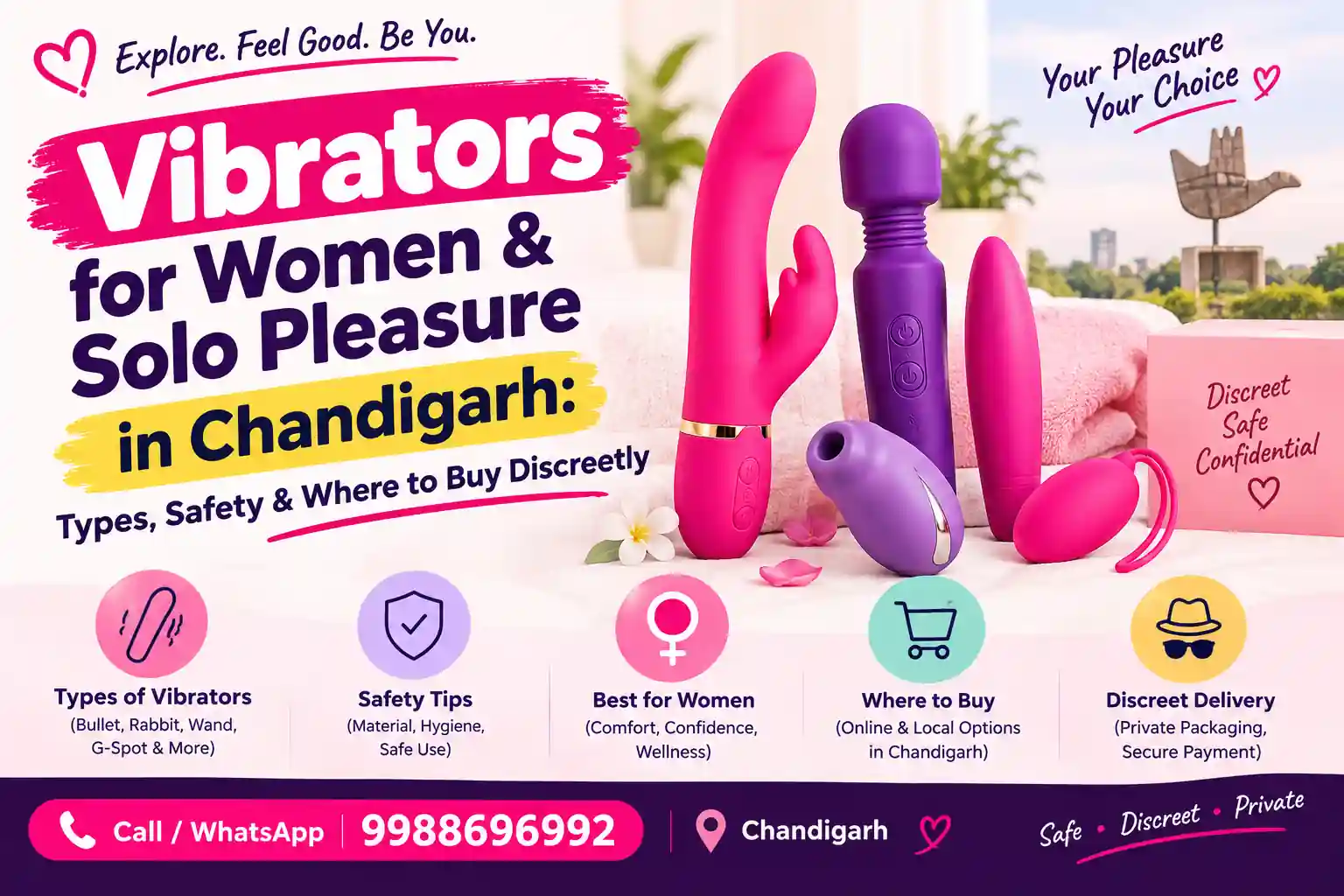 Vibrators for Women & Solo Pleasure in Chandigarh: Types, Safety & Where to Buy Discreetly